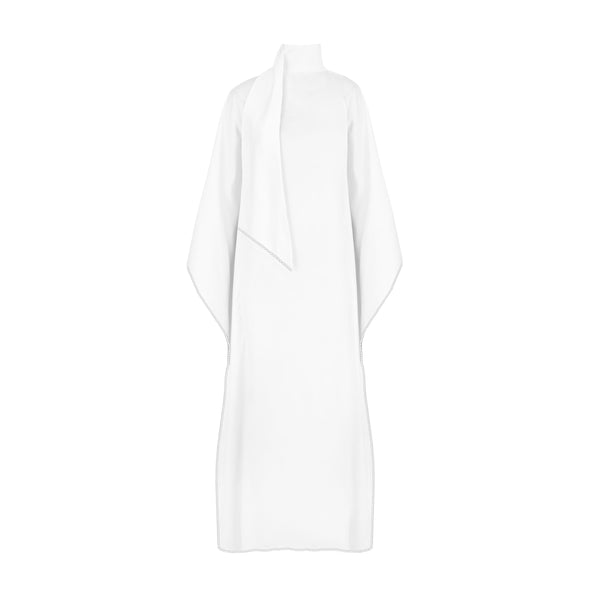 Arissa White Diamante Trim Kaftan