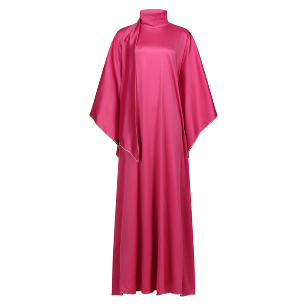 Arissa Pink Diamante Trim Kaftan