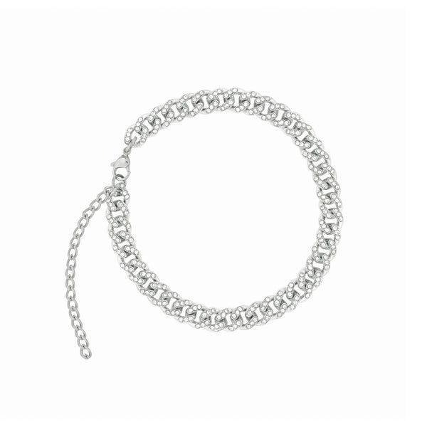 Silver Cuban Link Anklet - 8mm